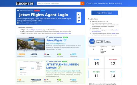 Jetset Flights Agent Login - Logins-DB
