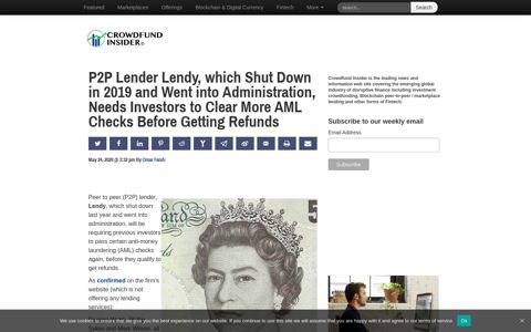 P2P Lender Lendy, which Shut Down in 2019 and Went into ...