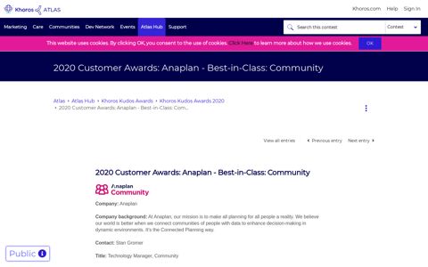 2020 Customer Awards: Anaplan - Best-in-Class: Com... - Atlas