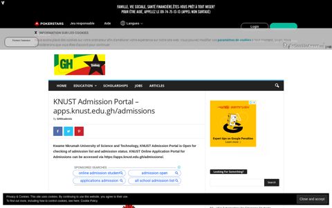 KNUST Admission Portal – apps.knust.edu.gh/admissions