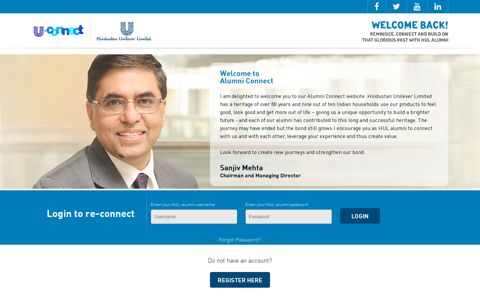 Login | Hindustan Unilever Limited website