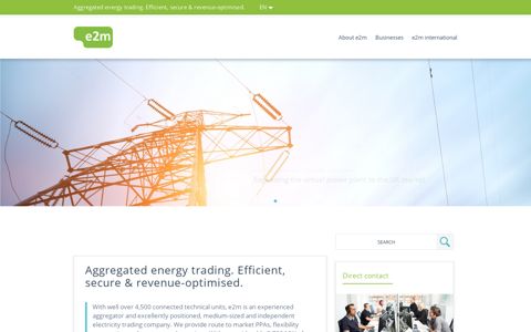 with e2m: Aggregation & Energy trading