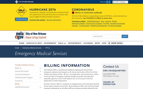 EMS - Billing - City of New Orleans