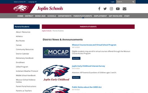 Parents/Students - Joplin Schools