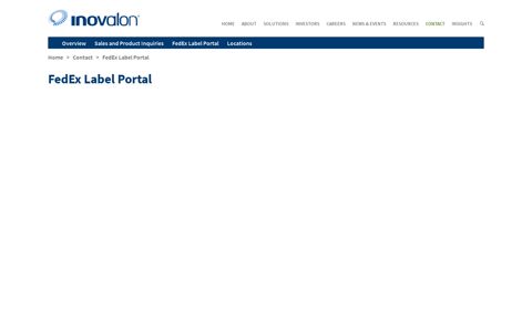 FedEx Label Portal — Inovalon