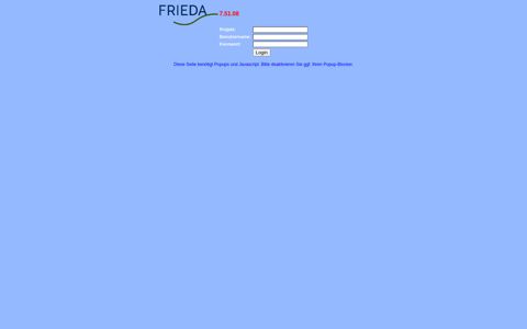 FRIEDAweb - Login