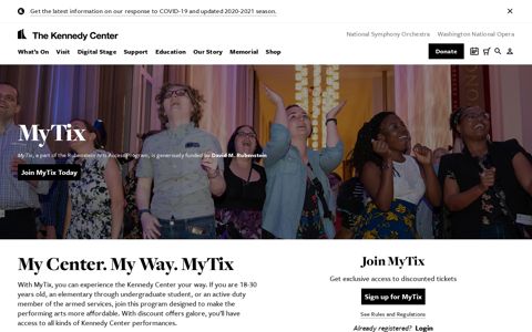 MyTix | Kennedy Center