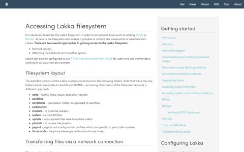 Accessing Lakka filesystem - Lakka documentation