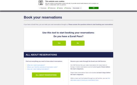 Book your reservations - Eurail Pass