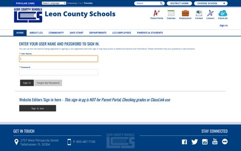 Sign In - Leon County Schools