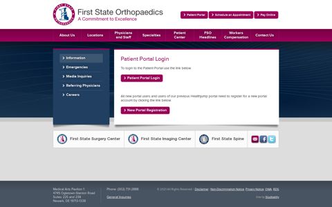 Patient Portal Login - First State Orthopaedics