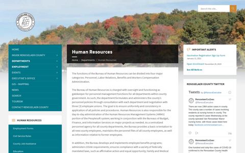 Human Resources – Rensselaer County
