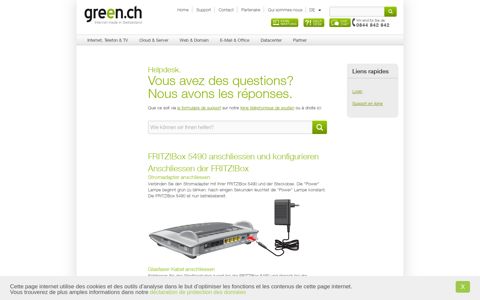 FRITZ!Box 5490 anschliessen und konfigurieren - Green.ch