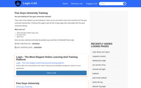 five guys university training - Official Login Page [100% Verified]