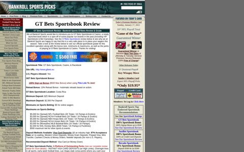 GT Bets Sportsbook Review - GTBets Sportsbook, GTBets ...