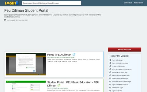 Feu Diliman Student Portal