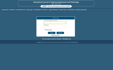 Author-Login-International Journal of Engineering ... - IJERT