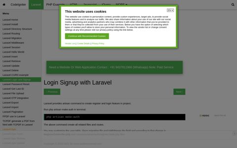 Login and Signup in Laravel - Student Tutorial