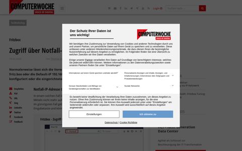 Fritzbox: Zugriff über Notfall-IP - computerwoche.de