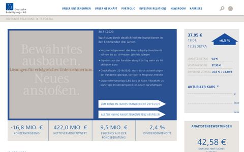 IR-Portal | Deutsche Beteiligungs AG