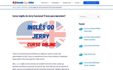 Curso Inglês do Jerry Funciona? É bom para Aprender?