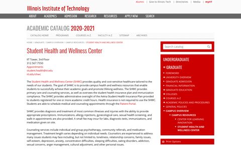 Student Health and Wellness Center < Illinois Institute of ...