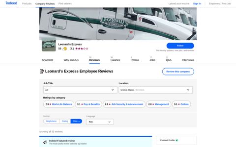 Working at Leonard's Express: 54 Employee Reviews | Indeed ...