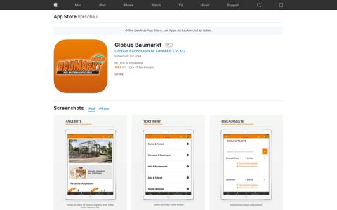 ‎Globus Baumarkt im App Store