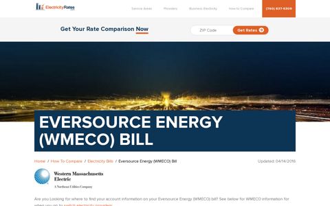 Eversource Energy (WMECO) Bill | ElectricityRates.com