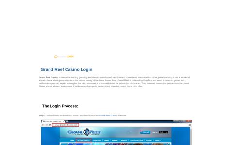 Grand Reef Casino Login | casinologin