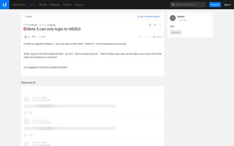 Beta 5 can only login to WEBUI | Ubiquiti Community