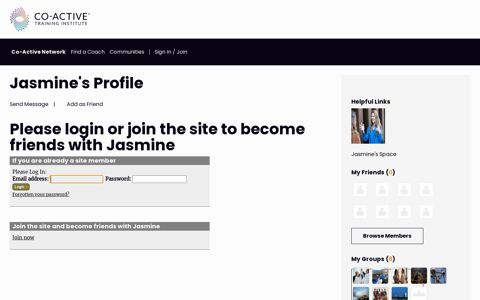 Jasmine - Login to Proceed - Co-Active Network