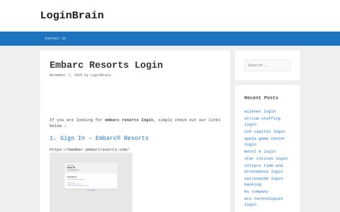 Embarc Resorts - Sign In - Embarcâ® Resorts - LoginBrain