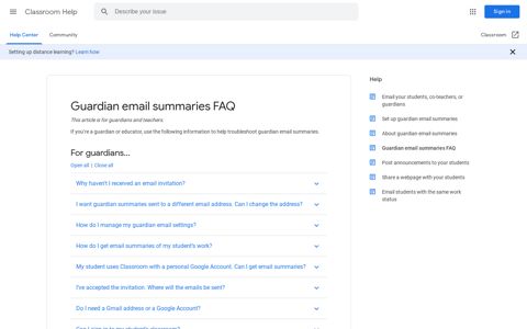 Guardian email summaries FAQ - Classroom Help - Google ...