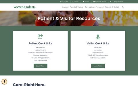 Patient & Visitor Resources | Women & Infants Hospital in ...