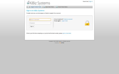 Sign in to KiBiz Systems