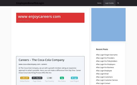 Coca Cola | Enjoy Careers - Employee Benefits Login