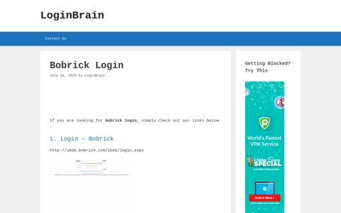 Bobrick - Login - Bobrick - LoginBrain