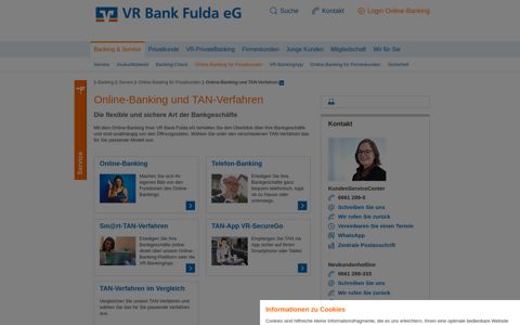 Online-Banking und TAN-Verfahren - VR Bank Fulda eG
