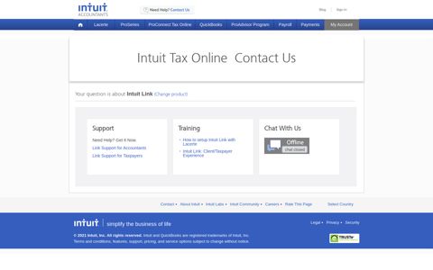 Intuit Link Contact Us