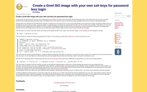 Create a Grml ISO image with your own ssh keys for password ...