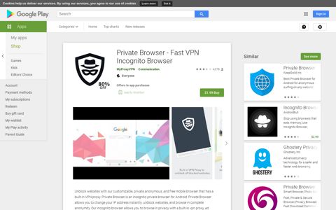 Private Browser - Fast VPN Incognito Browser - Apps on ...
