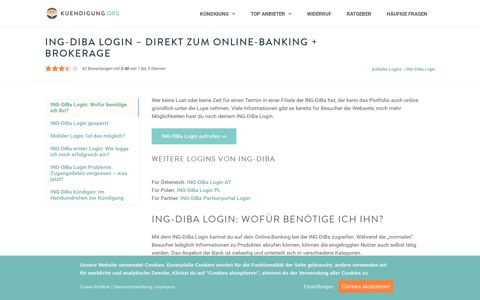 ING-DiBa Login – Direkt zum Online-Banking + Brokerage ...