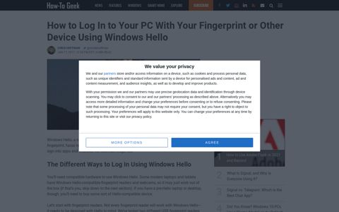How to Log In to Your PC With Your Fingerprint or Other ...