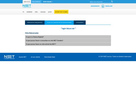 login fatura net - Ajuda Site Oficial da NET