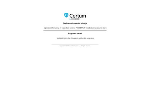 Instrukcja tworzenia i obsługi kont w portalu eKRS - Certum