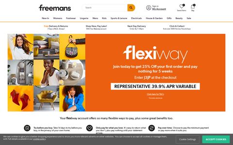 Shop Now, Pay Later! With Your flexiway account - Freemans