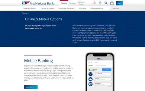 Online & Mobile Options | First National Bank