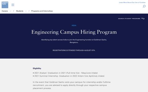 Student Programs - Engineering Campus ... - Goldman Sachs