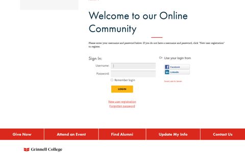 User Login - Grinnell College